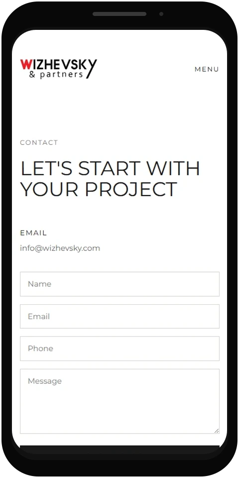 Contact mobile screen